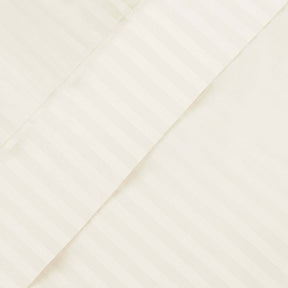 Superior Premium 600 Thread Count Egyptian Cotton Striped Deep Pocket Sheet Set -Ivory