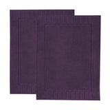 Leo Cotton Solid Modern Absorbent Heavy Washable Bath Mat Set of 2 - Bath Mats by Superior Brand