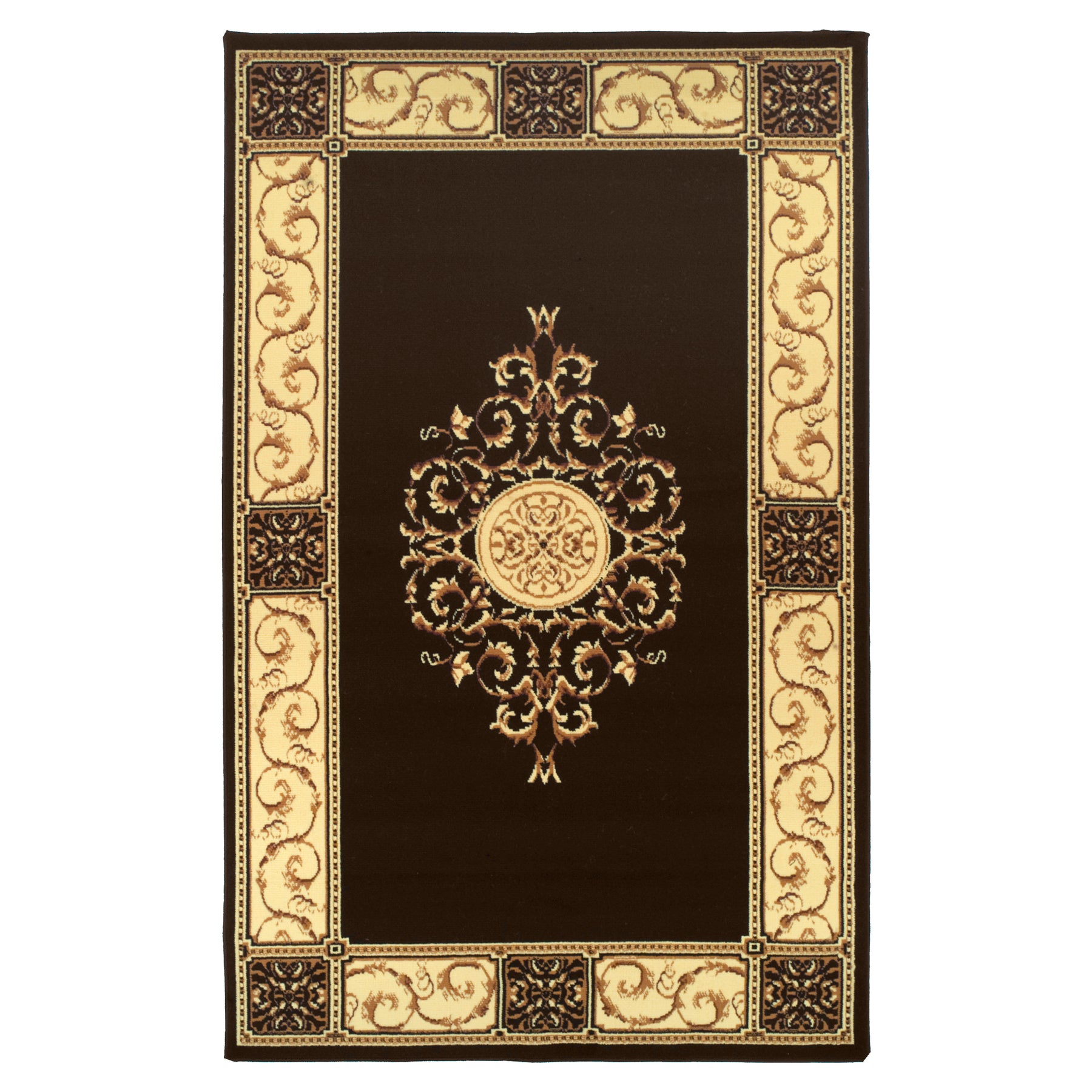 Superior Elegant Medallion Oriental Medallion Traditional Power-Loomed Indoor Area Rug