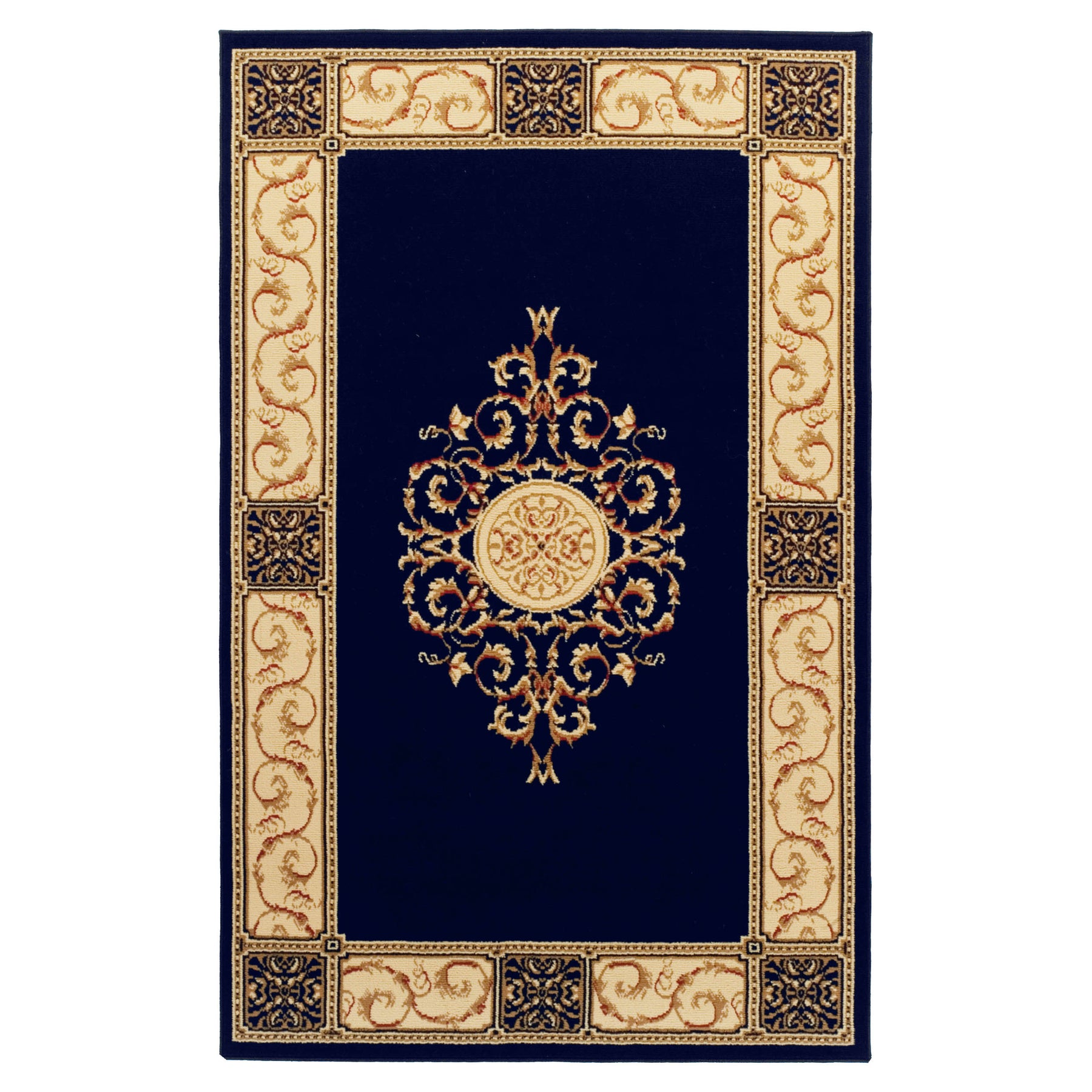 Superior Elegant Medallion Oriental Medallion Traditional Power-Loomed Indoor Area Rug