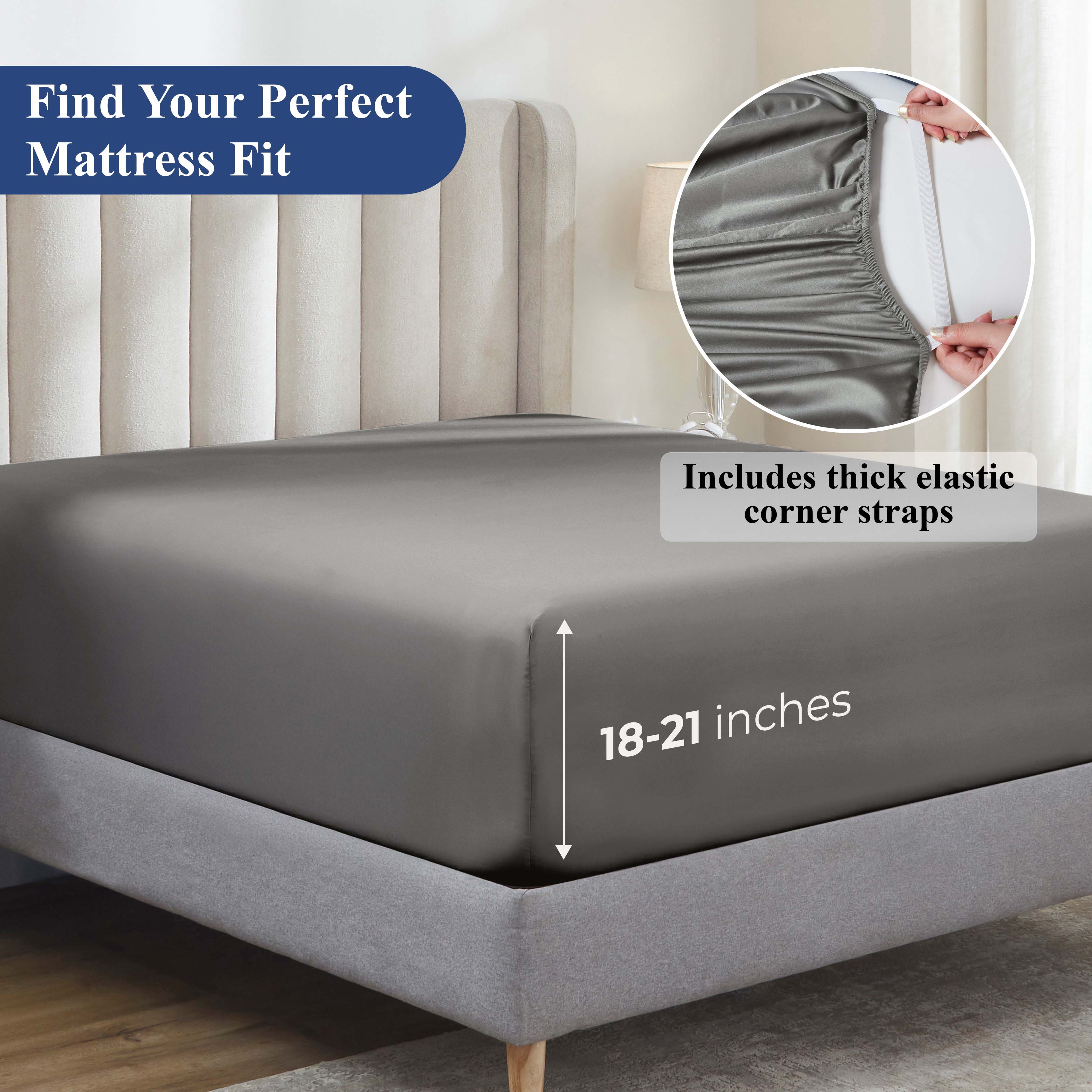 Pavo 100% Cotton 700 Thread Count Fitted Sheet - 18" & 20" Extra Deep Pocket Options - Fitted Sheet by Superior Brand
