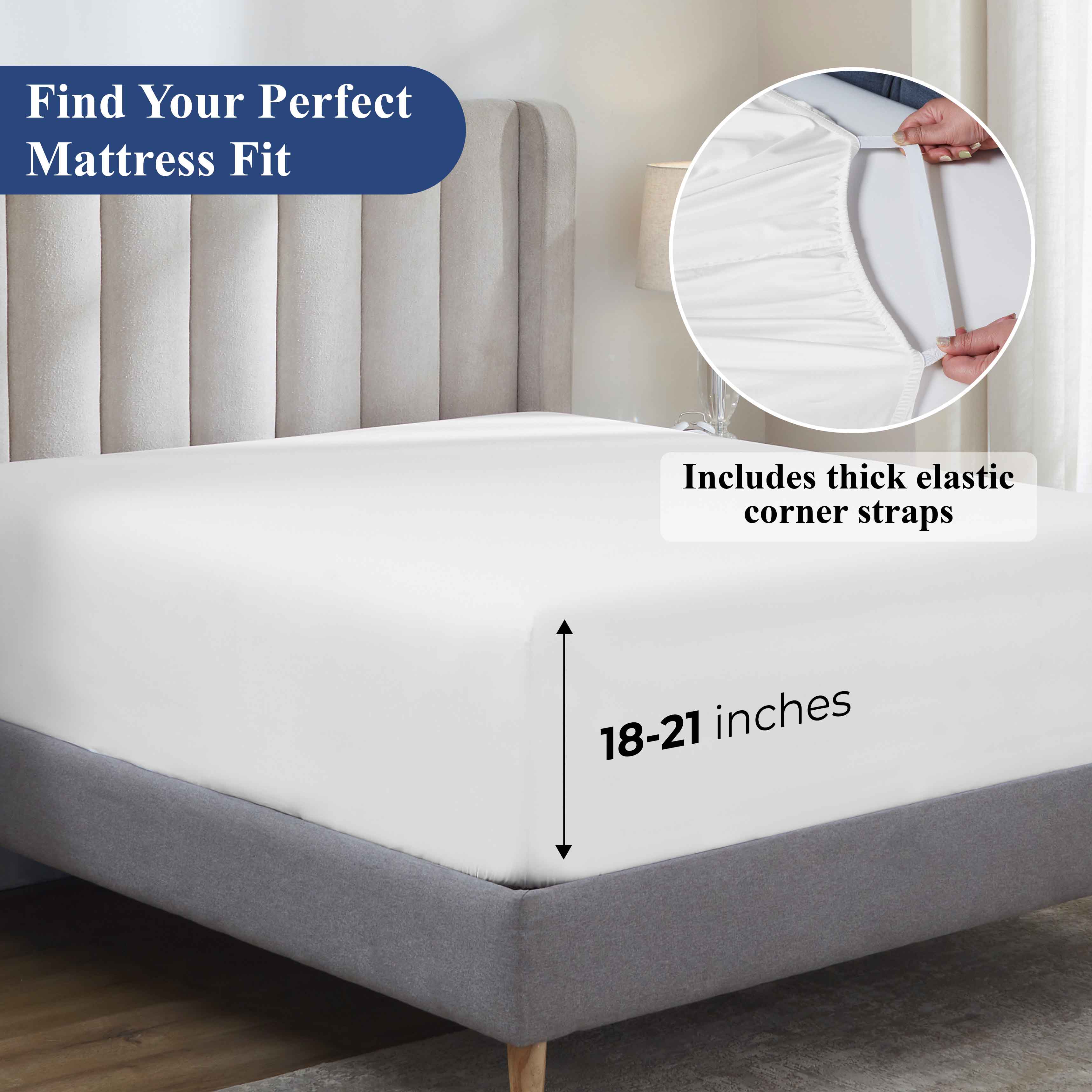 Pavo 100% Cotton 700 Thread Count Fitted Sheet - 18" & 20" Extra Deep Pocket Options - Fitted Sheet by Superior Brand