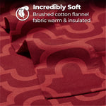 100% Cotton Flannel Bed Sheet Set Trellis Deep Pocket - Sheet Set by Superior Brand