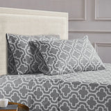 100% Cotton Flannel Bed Sheet Set Trellis Deep Pocket - Sheet Set by Superior Brand