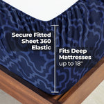 100% Cotton Flannel Bed Sheet Set Trellis Deep Pocket - Sheet Set by Superior Brand