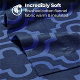 100% Cotton Flannel Bed Sheet Set Trellis Deep Pocket - Sheet Set by Superior Brand