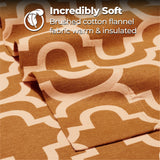 100% Cotton Flannel Bed Sheet Set Trellis Deep Pocket - Sheet Set by Superior Brand