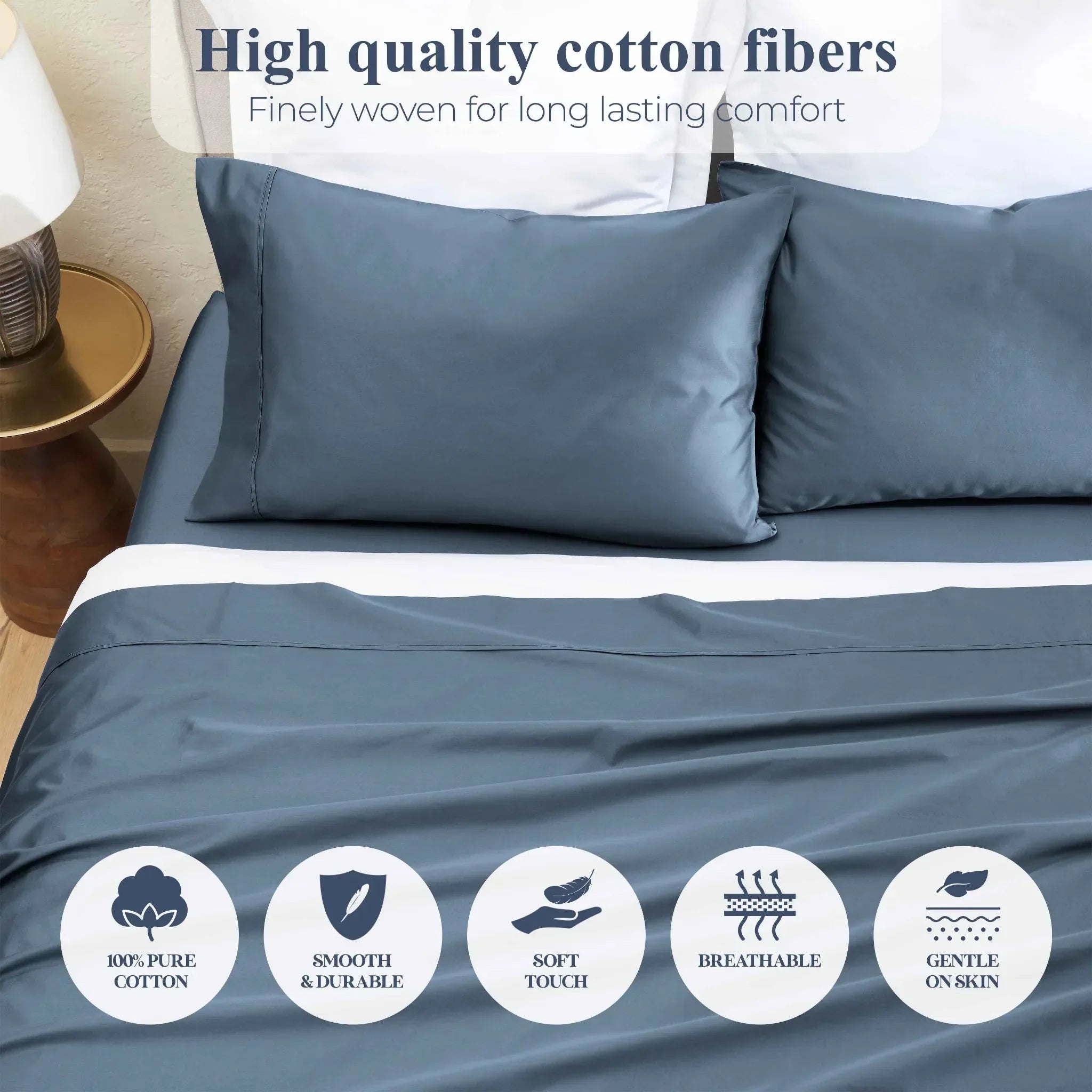 Apus 100% Cotton Perfect Fit Deep Pocket Sheet Set - Sheet Set by Superior Brand