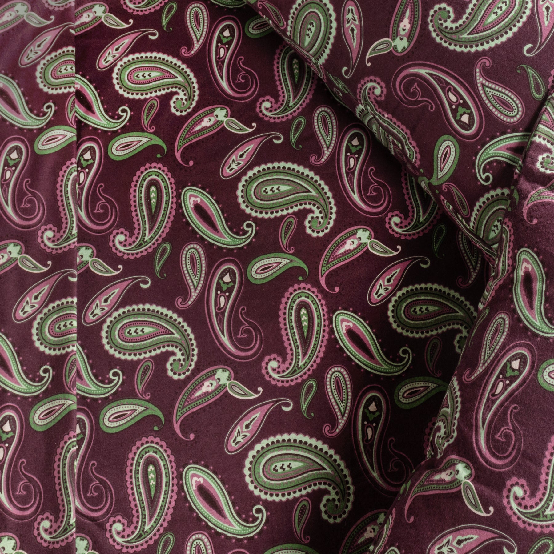 Superior Cotton Flannel Paisley Luxury Bed Sheet Set - Purple