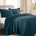 Lightweight Cotton Bedspread Sets 3-Piece Fleur De Lis Jacquard Matelassé - Bedspread by Superior Brand