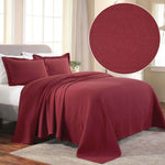 Lightweight Cotton Bedspread Sets 3-Piece Fleur De Lis Jacquard Matelassé - Bedspread by Superior Brand