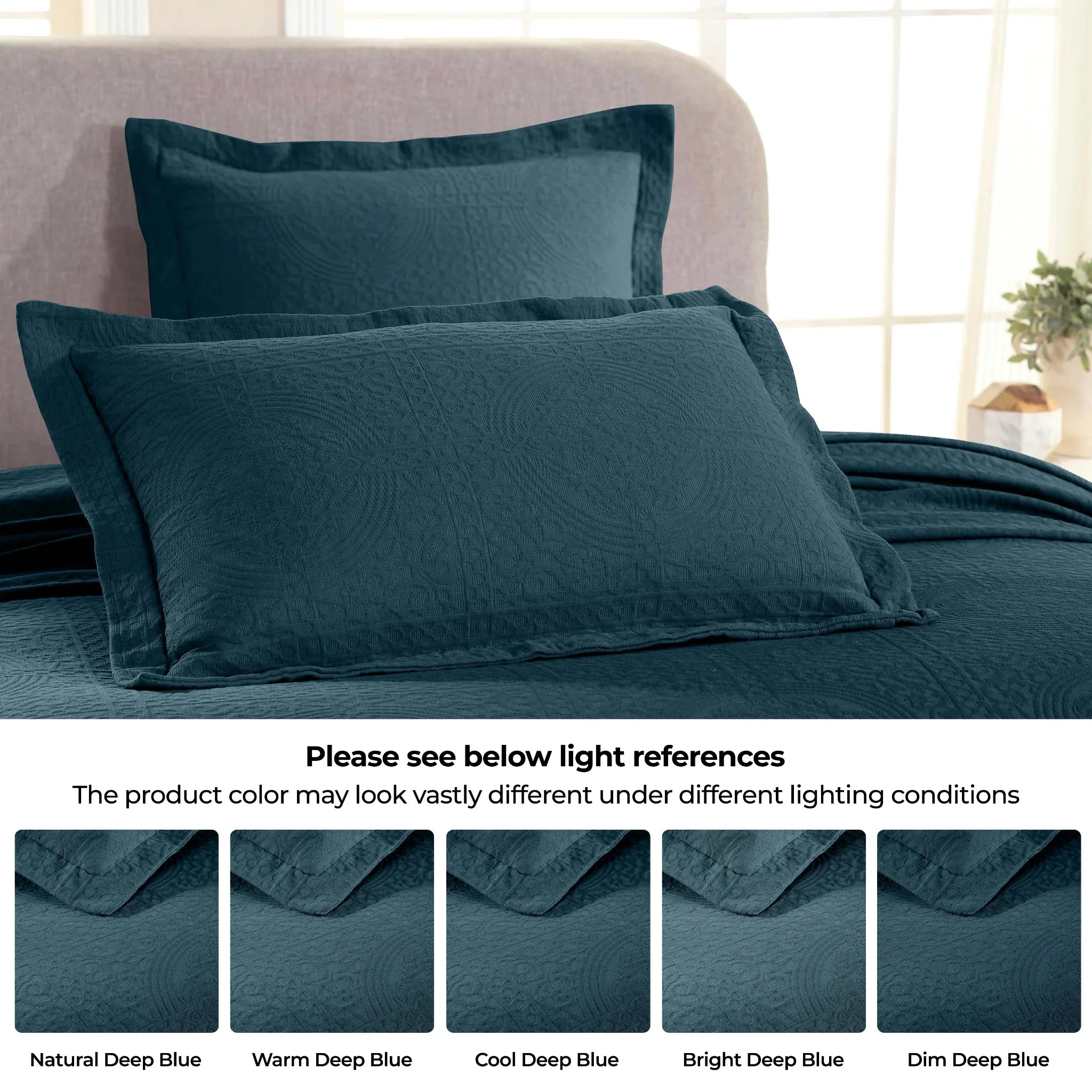 Fleur De Lis Jacquard Matelassé Cotton Medallion Bedspread Set - Bedspread by Superior Brand