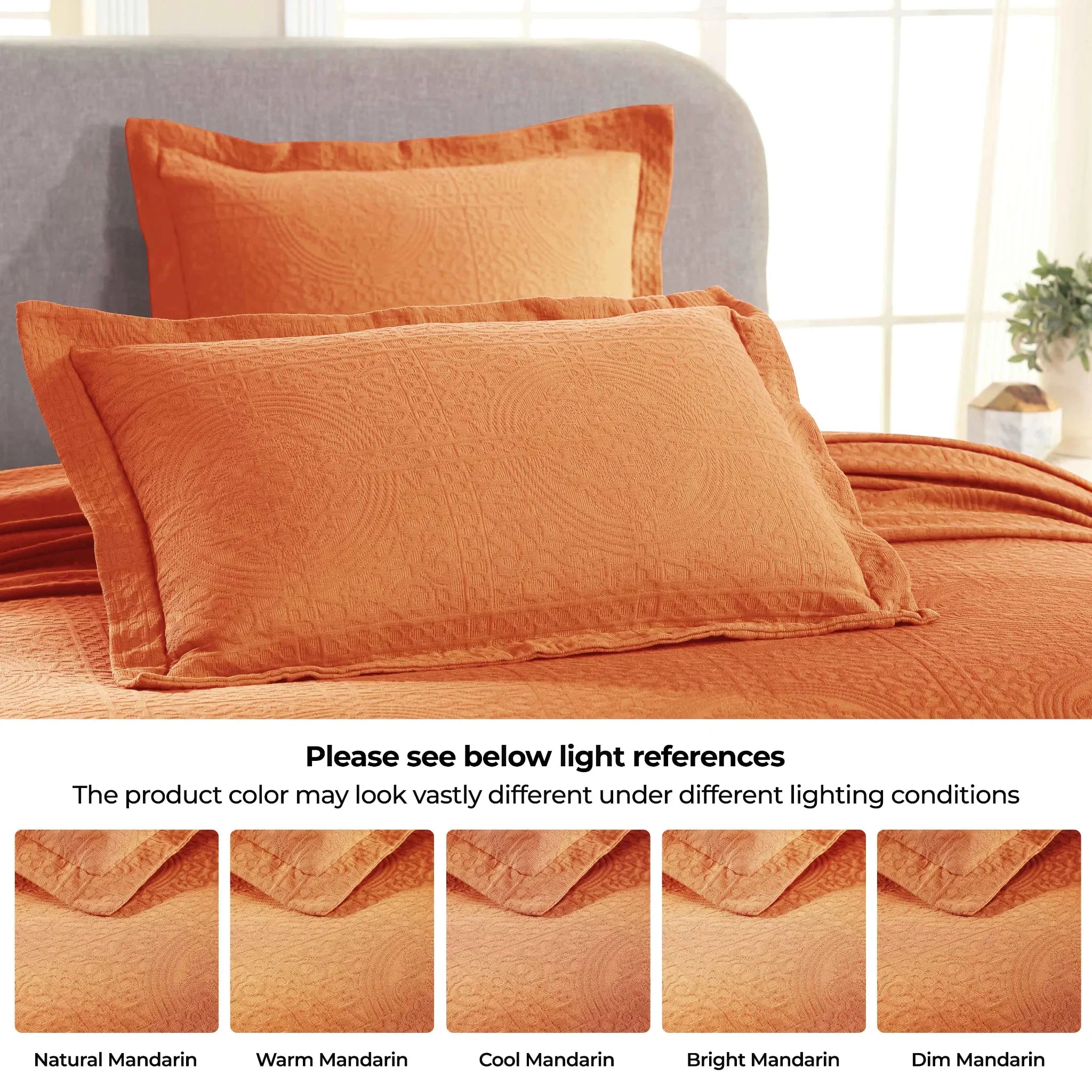 Lightweight Cotton Bedspread Sets 3-Piece Fleur De Lis Jacquard Matelassé - Bedspread by Superior Brand