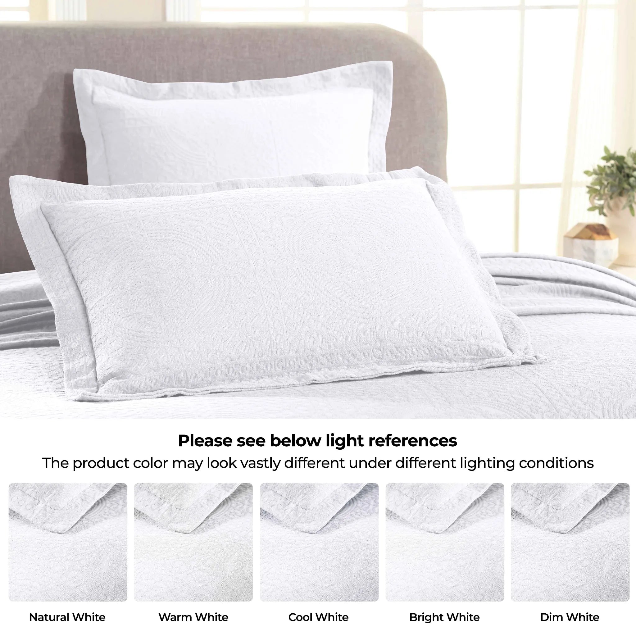Fleur De Lis Jacquard Matelassé Cotton Medallion Bedspread Set - Bedspread by Superior Brand