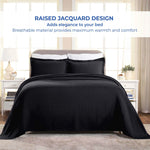 Lightweight Cotton Bedspread Sets 3-Piece Fleur De Lis Jacquard Matelassé - Bedspread by Superior Brand