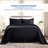 Lightweight Cotton Bedspread Sets 3-Piece Fleur De Lis Jacquard Matelassé - Bedspread by Superior Brand