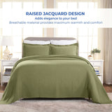 Lightweight Cotton Bedspread Sets 3-Piece Fleur De Lis Jacquard Matelassé - Bedspread by Superior Brand