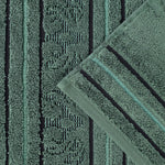 Sadie Zero Twist Cotton Solid and Jacquard Floral 12 Piece Towel Set - Towel Set by Superior Brand