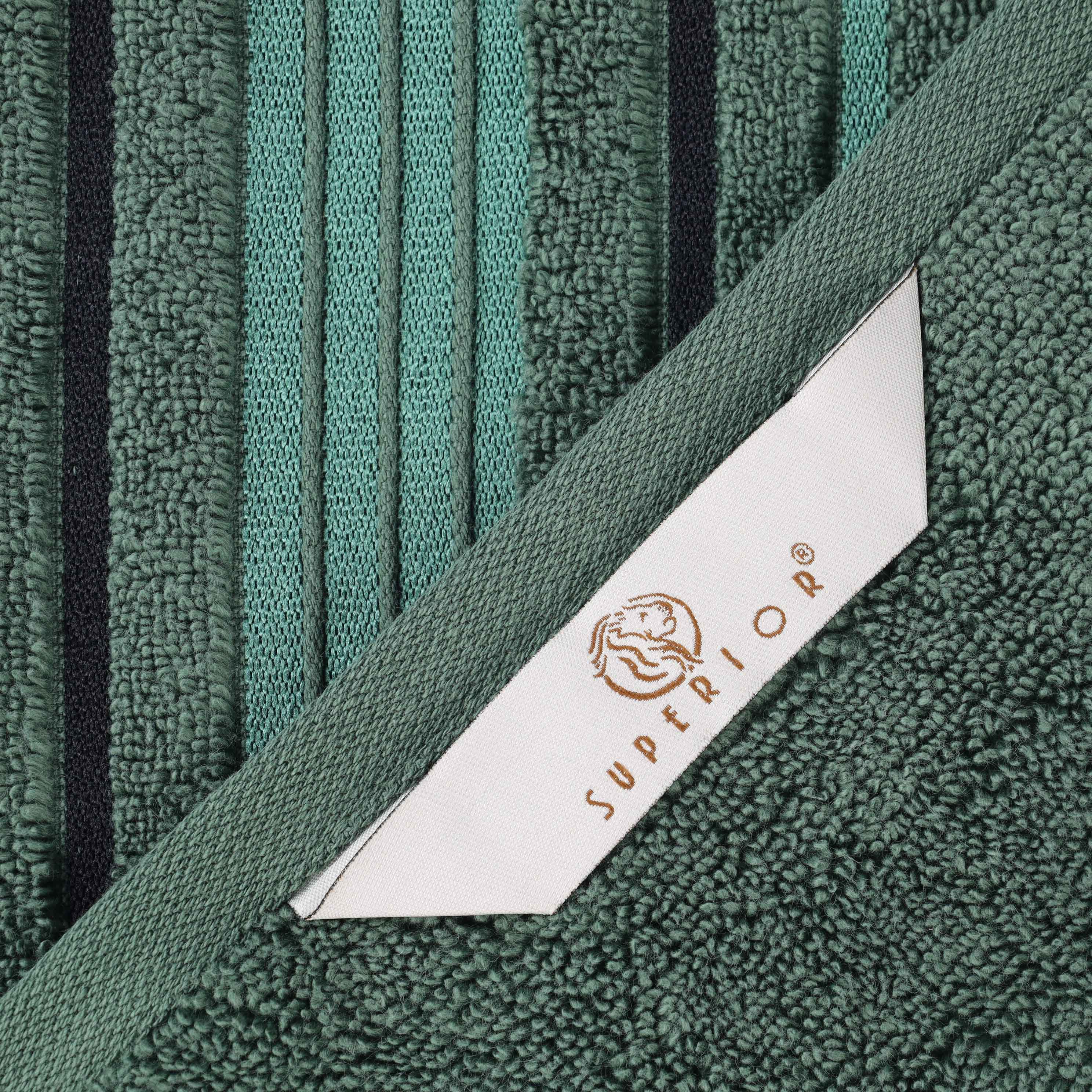 Sadie Zero Twist Cotton Solid and Jacquard Floral 12 Piece Towel Set - Towel Set by Superior Brand