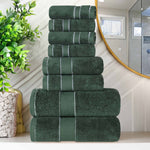 Egyptian Giza Cotton Plush Soft Towel Set 8 Piece - Egyptian Cotton Towel Set by Superior Brand