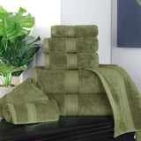 Madison Egyptian Cotton Plush Heavyweight 8 Piece Towel Set - Egyptian Cotton Towel Set by Superior Brand