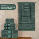 Zero-Twist Cotton Jacquard Towel Set 9 Piece - Sadie - Towel Set by Superior Brand