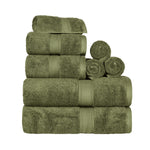 Madison Egyptian Cotton Plush Heavyweight 8 Piece Towel Set - Egyptian Cotton Towel Set by Superior Brand