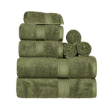 Madison Egyptian Cotton Plush Heavyweight 8 Piece Towel Set - Egyptian Cotton Towel Set by Superior Brand