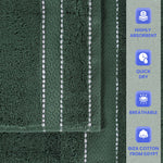 Egyptian Giza Cotton Plush Soft Towel Set 8 Piece - Egyptian Cotton Towel Set by Superior Brand