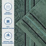 Zero-Twist Cotton Jacquard Towel Set 9 Piece - Sadie - Towel Set by Superior Brand