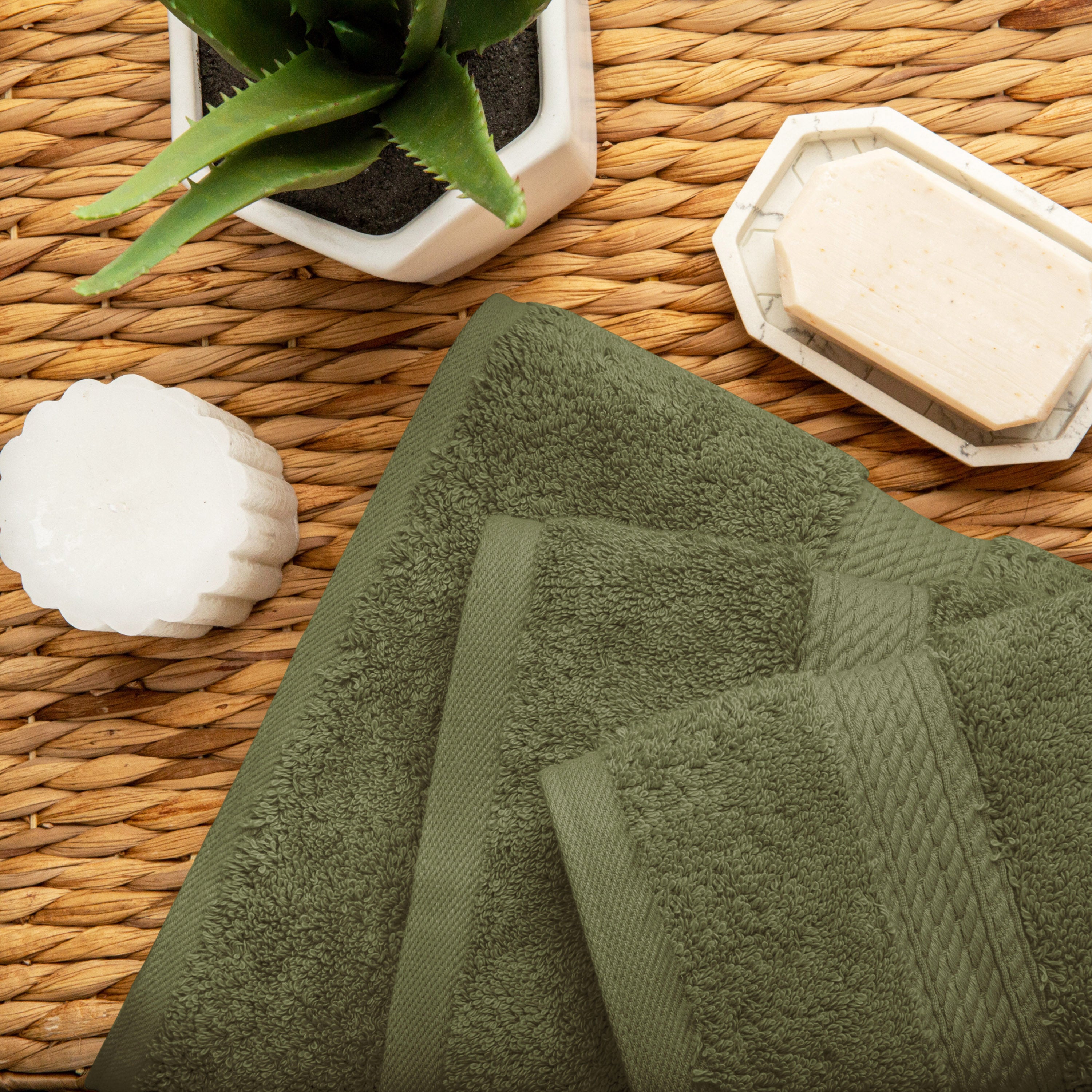 Egyptian Cotton Madison Plush Towel Set 3 Piece - Egyptian Cotton Towel Set by Superior Brand