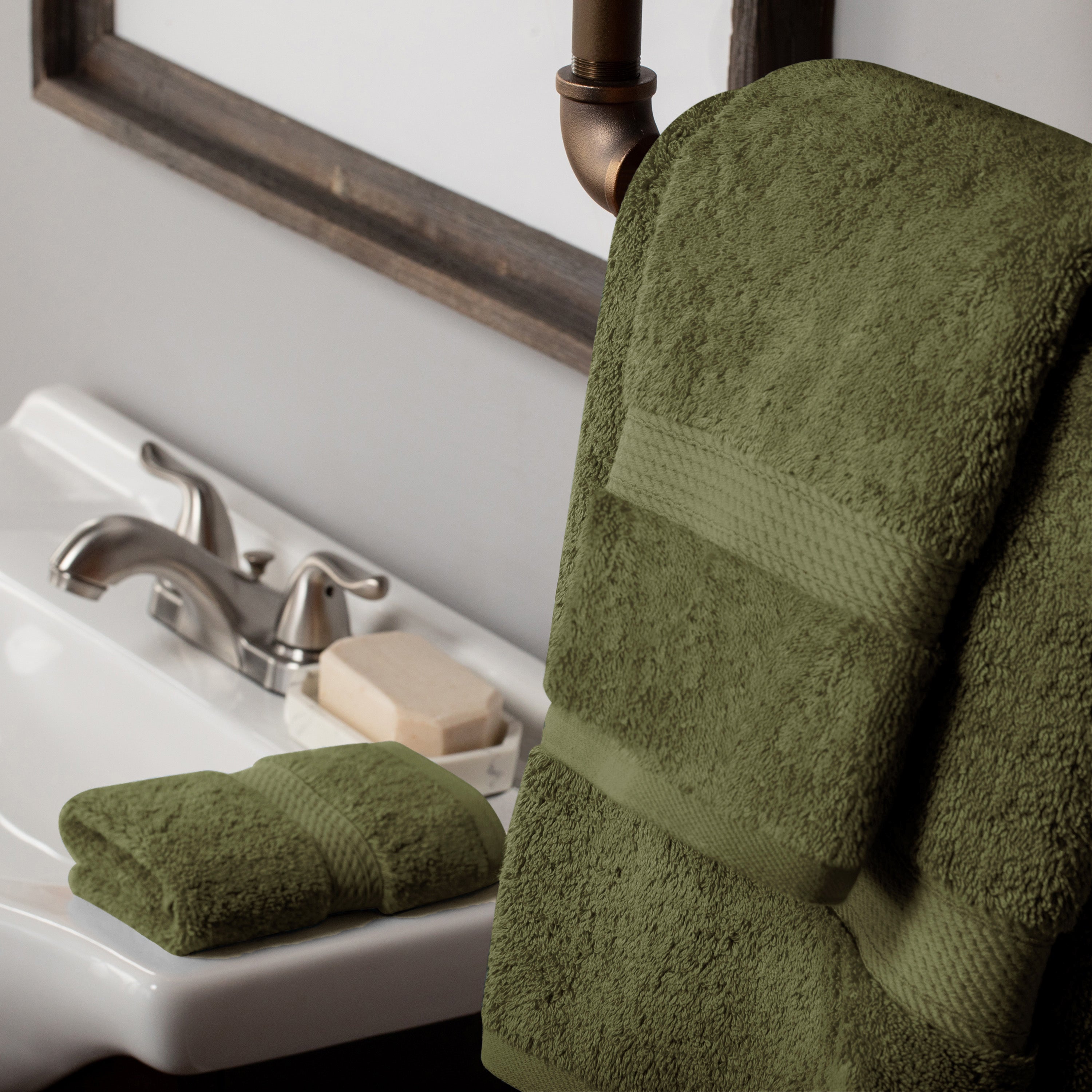 Egyptian Cotton Madison Plush Towel Set 3 Piece - Egyptian Cotton Towel Set by Superior Brand