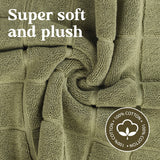 Nora Cotton Solid Absorbent Thick Checkered Washable Bath Mat Set of 2 - Bath Mats by Superior Brand
