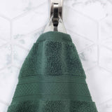 Chevron Zero Twist Solid and Jacquard Cotton 8 Piece Towel Set - Towel Set by Superior Brand