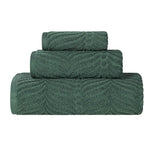 Chevron Zero Twist Jaquard Cotton 3 Piece Bathroom Towel Set - Towel Set by Superior Brand