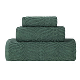 Chevron Zero Twist Jaquard Cotton 3 Piece Bathroom Towel Set - Towel Set by Superior Brand
