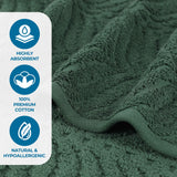 Zero Twist Cotton Solid and Jacquard Bath Towel Set of 4 - Bath Towel by Superior Brand