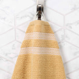 Brea Zero Twist Cotton Ribbed Geometric Border 8 Piece Towel Set - Towel Set by Superior Brand