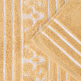 Sadie Zero Twist Cotton Solid and Jacquard Floral 12 Piece Towel Set - Towel Set by Superior Brand