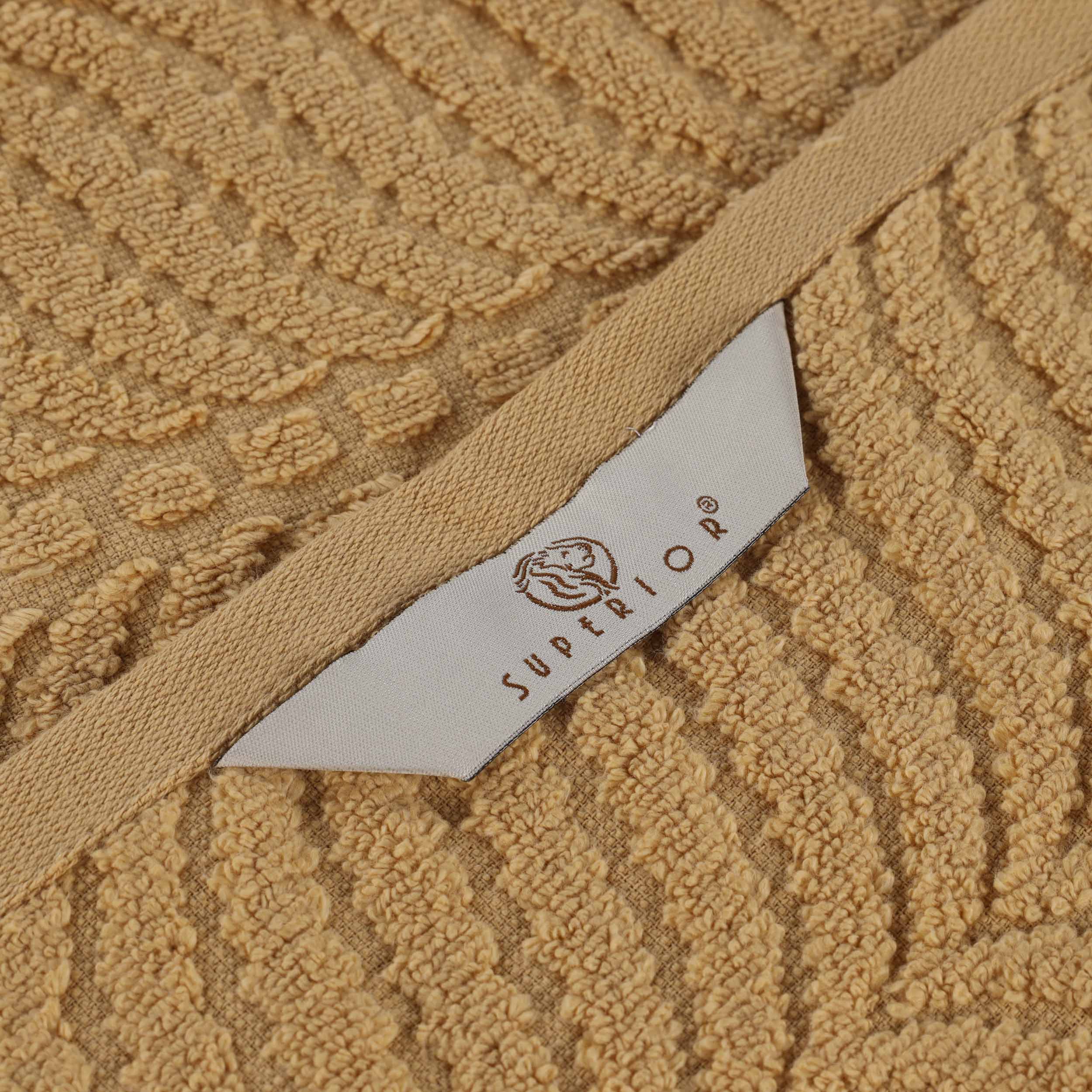 Zero Twist Cotton Solid and Jacquard Bath Towel Set of 4 - Bath Towel by Superior Brand