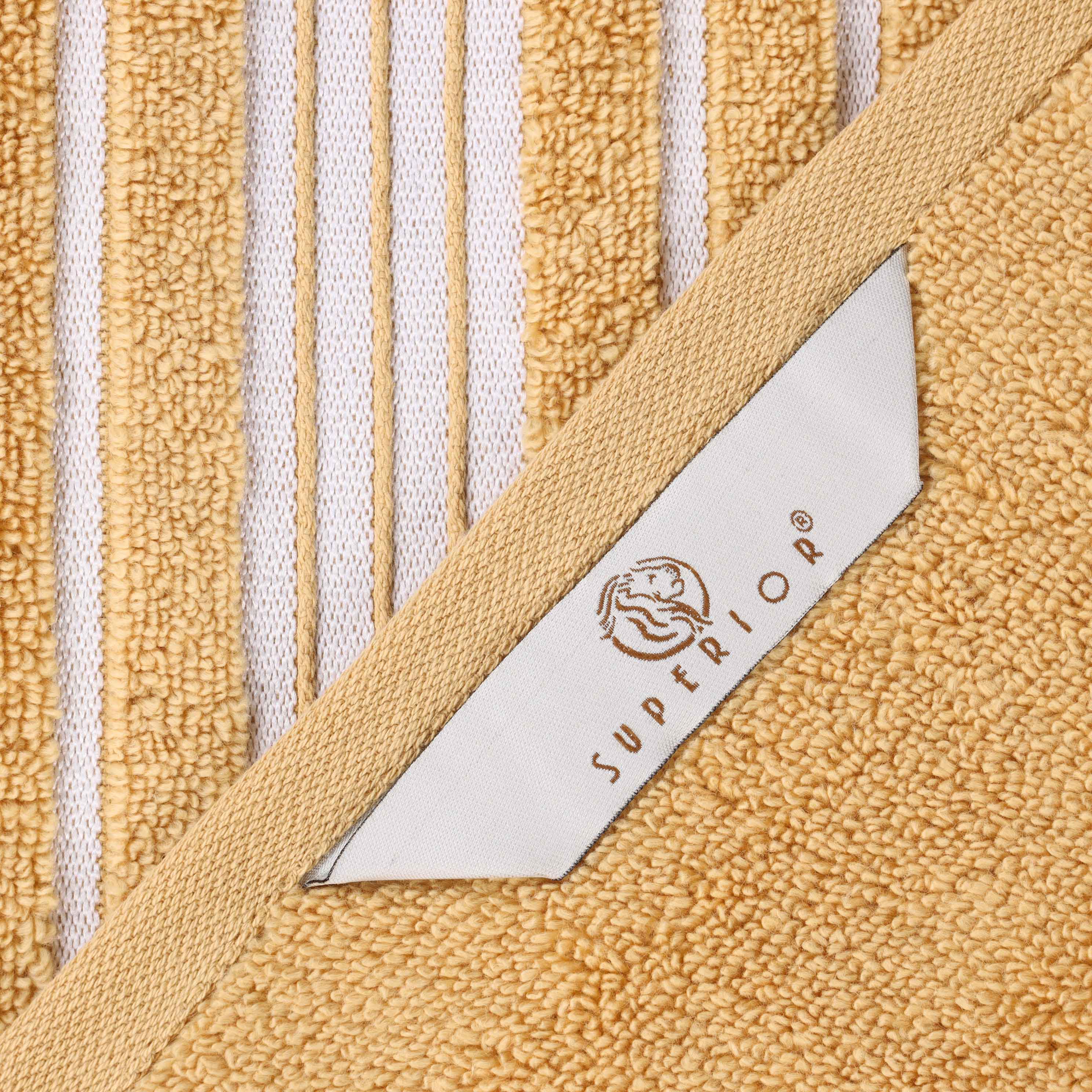 Sadie Zero Twist Cotton Solid and Jacquard Floral 6 Piece Towel Set - Towel Set by Superior Brand