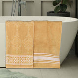 Sadie Zero Twist Cotton Solid and Jacquard Floral Bath Sheet Set of 2 - Bath Sheet by Superior Brand