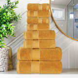 Egyptian Giza Cotton Plush Soft Towel Set 8 Piece - Egyptian Cotton Towel Set by Superior Brand