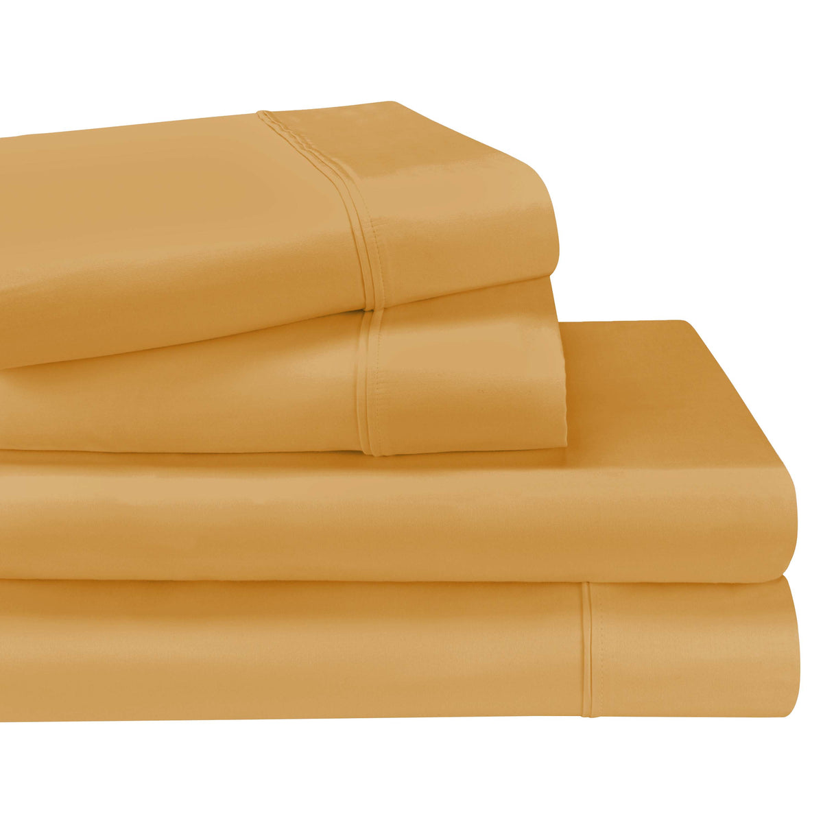 Egyptian Cotton 1200 Thread Count Eco-Friendly Solid Sheet Set - Gold