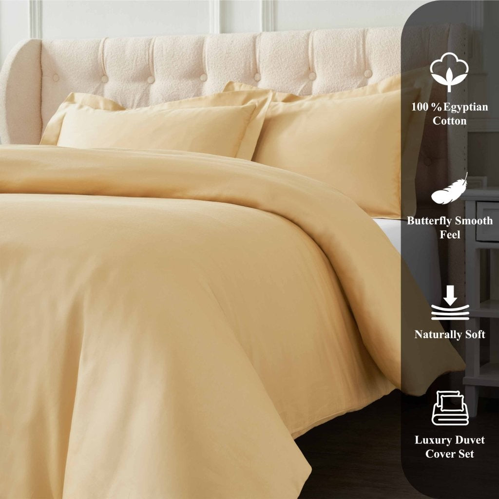 1200 Thread Count Egyptian Cotton Solid Duvet Cover - Egyptian Cotton Duvet Cover Set by Superior Brand