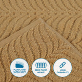 Chevron Zero Twist Jaquard Cotton 3 Piece Bathroom Towel Set - Towel Set by Superior Brand