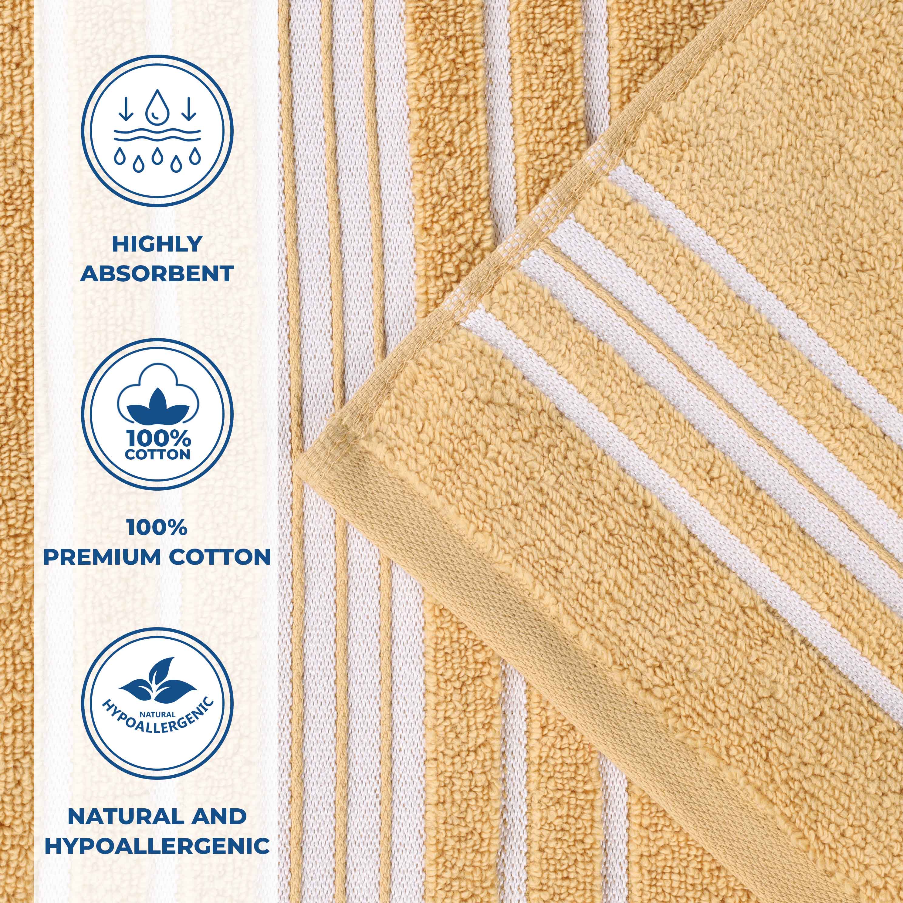 Sadie Zero Twist Cotton Solid and Jacquard Floral 12 Piece Towel Set - Towel Set by Superior Brand