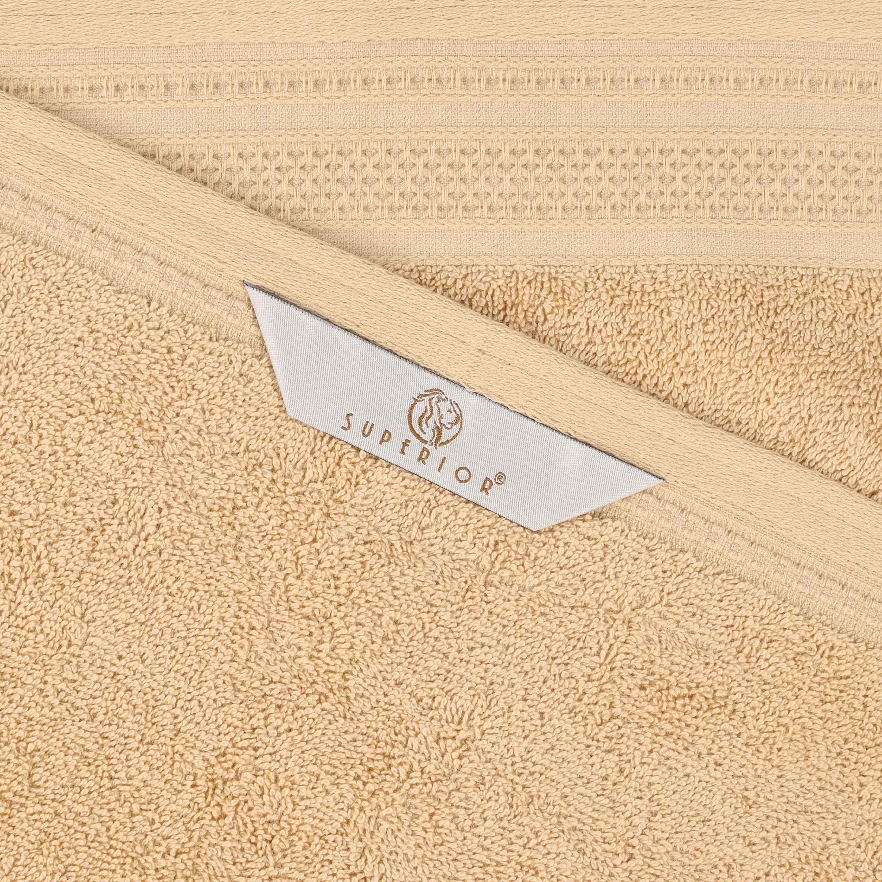 Cotton Waffle Border Towel Set 12-Piece - Honeycomb - Towel Set by Superior Brand