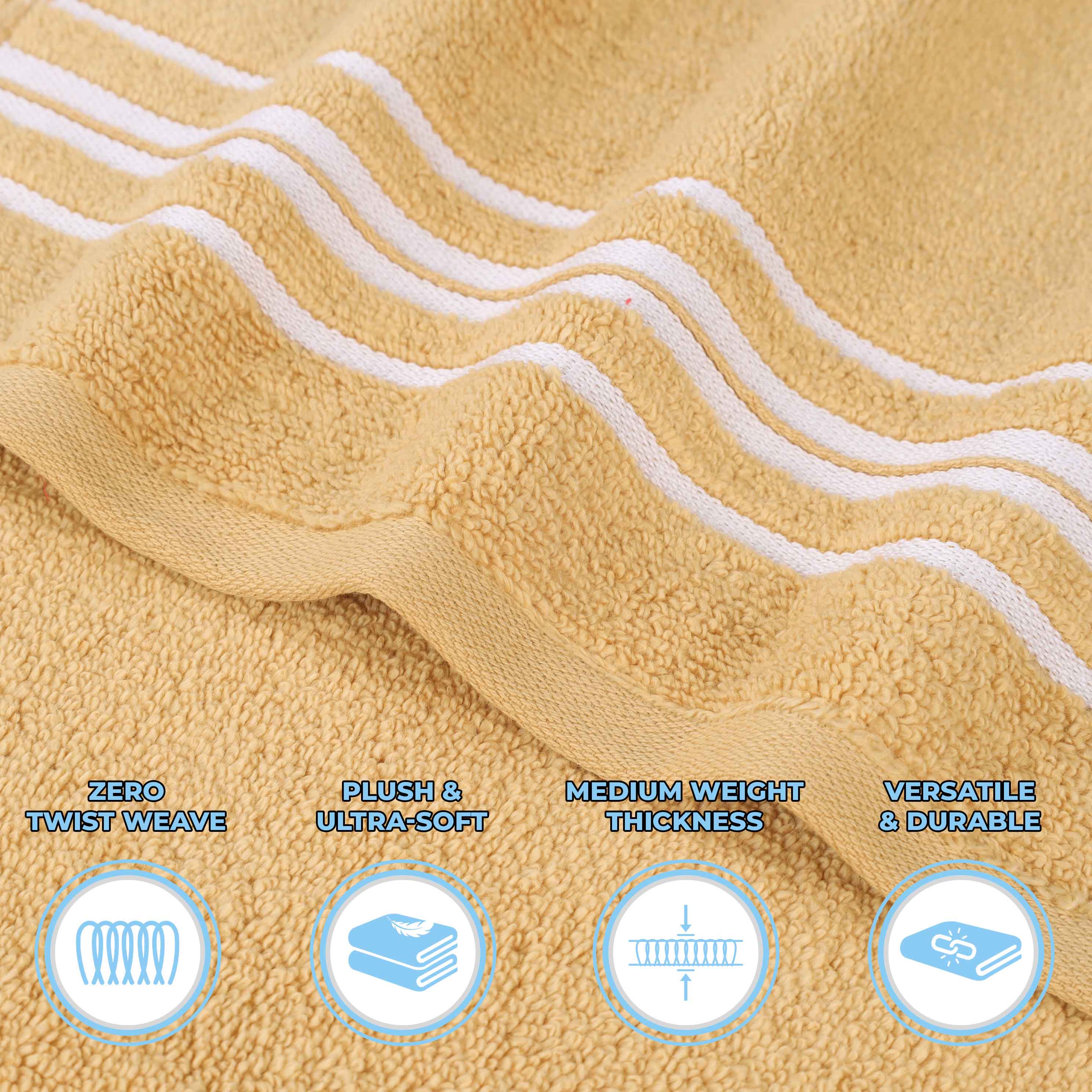 Sadie Zero Twist Cotton Solid and Jacquard Floral 12 Piece Towel Set - Towel Set by Superior Brand