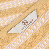 Brea Zero Twist Cotton Ribbed Geometric Border 9 Piece Towel Set - Towel Set by Superior Brand